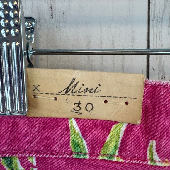 NWT Denim & Supply Ralph Lauren Pink Tropical Floral Mini Denim Shorts Size 30 - Picture 7 of 16